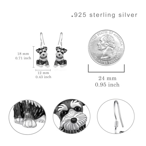 Dachshund/Schnauzer/Corgi/Basset Hound Earrings 925 Sterling Silver Dog Earrings Cute Animal Puppy Dog Jewelry Gifts for Women4