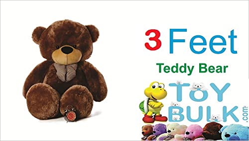 Image of ToYBULK Teddy Bear, Teddy Bear 3 Feet for Girls, Soft Toys for Girls, Big Teddy Bear, Toys for Girls /Wife /Girlfriend /Husband, (3 Feet, Chocolate)