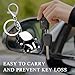 povtii Car Key Chain, Rhinestone Detail 3D Cute Car Model Keychain, Mini Cooper Metal Key Chain with Ring, Car Accessories (Black)