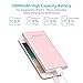 Portable Charger 10000mAh Power Bank External Battery Backup Pack BENANNA Slim Compatible iPhone X XS XR Max 8 7 6 5 Plus iPad Android Cell Phone Galaxy Note LG Gopro - Rose Gold Pink