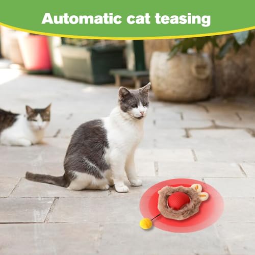 AIIONP Interactive Cat Toys Ball, 2025 New Automatic Rolling Dog Cat Balls for Indoor, Smart Interactive Rolling Dog Ball Moving Toys, USB Rechargeable, Electric Cat Toys for Dog/Cat (Green)