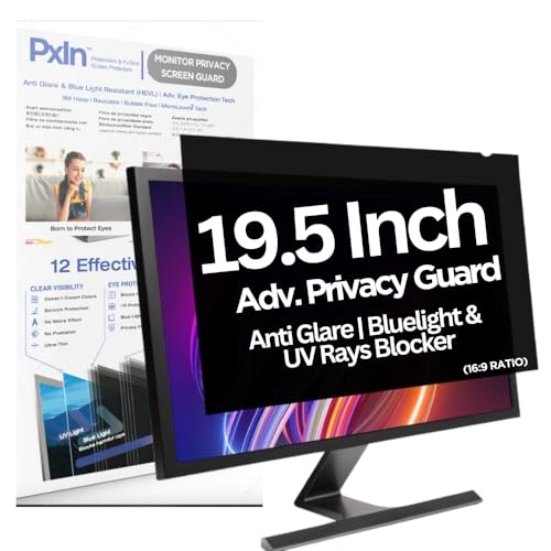 Image of Pxin Smart Eye 19.5 Inch (16:9) Monitor Privacy Screen Protector Filter - NO Eye Strain | Anti-Blue Light + Anti-Glare