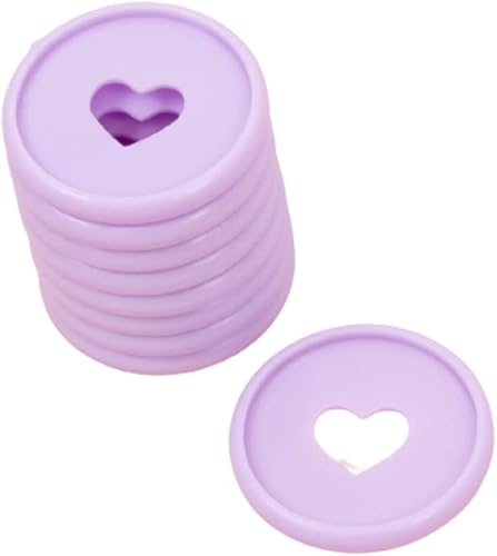 Craftelier - Anillos de disco de plástico M con corazón troquelado para agendas de encuadernación o álbumes Ideal para álbumes de recortes y otras