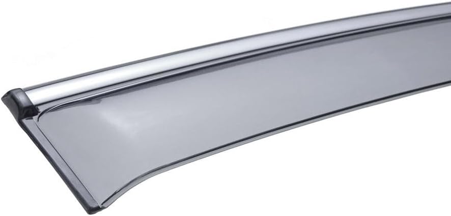 WellVisors Window Visors Wind Deflectors Compatible with Audi 2007-2015 Q7 with Chrome Trim Rain Guards 3-847AU002