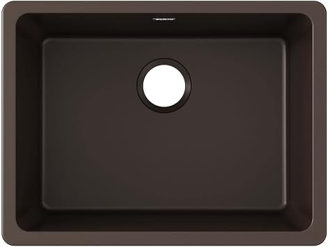 Elkay ELGU2522MC0 Quartz Classic Single Bowl Undermount Sink, Mocha
