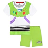 Disney Toy Story Boys Pyjamas, Buzz & Woody Kids PJs, Official Merchandise (White/Green, 4_years)