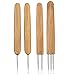 Produktbild 4 stücke Dreadlock Häkelnadel Soft Touch Stahl Dreadlocks Sperre Häkeln Werkzeug Ergonomische Häkelnadeln für Geflecht Handwerk 0.5mm, 0.75mm 1 Haken 2 Haken 3 Haken