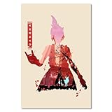 Isaveart Overwatchs Kiriko Shadow Art for Fans Video Game Wall Art Poster