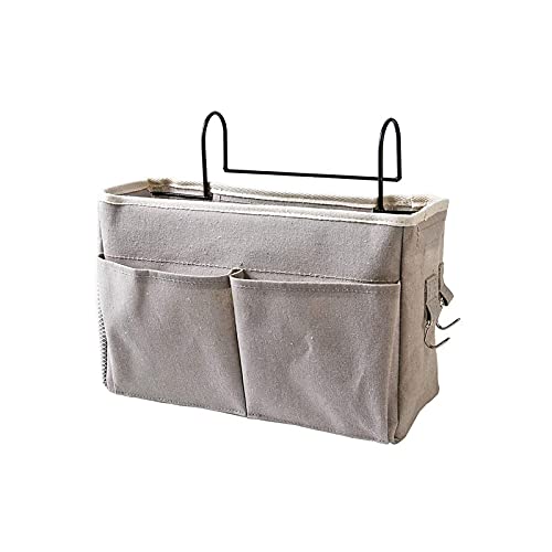 Wohlstand 1 pedazo Organizador de Cama con Gancho, Bolsa Organizadora de Cabecera, Cesta de Almacenamiento Colgante de Cama, para hogar, oficina, puede almacenar iPad, revistas, teléfonos móviles Cover