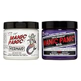 MANIC PANIC Purple & Revive Bundle with Electric Amethyst Purple Hair Dye & Mermaid Mask pH Treatment for Dry Hair
