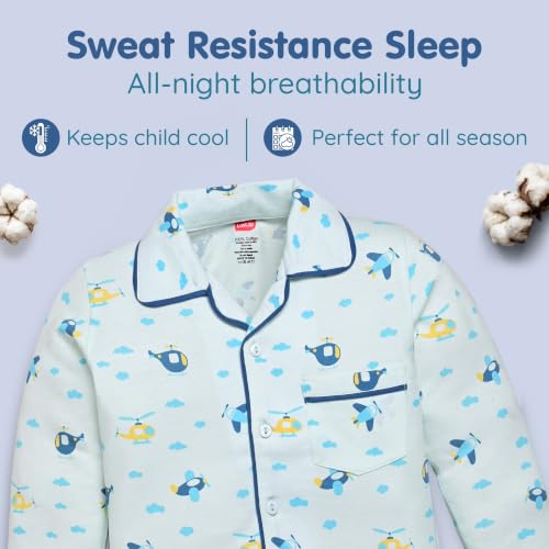 Image of LuvLap Baby Cotton Printed Full Sleeves Night Suit