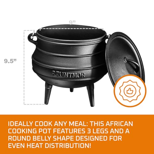 Bruntmor-Pre-Seasoned-Cast-Iron-Cauldron-African-Potjie-Pot-with-Lid-3-Legs-for-Even-Heat-Distribution-Premium-Camping-Dutch-oven-Cookware-for-over-the-fire-Cooking-6-Quarts-Medium