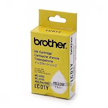 Cartouche d'encre Brother LC01Y jaune d'origine pour imprimante jet d'encre