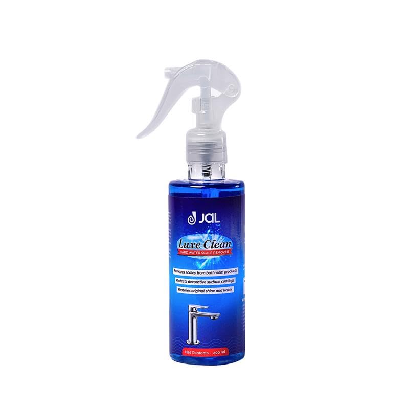 Image of JAL Luxe Clean Descaler Remover For Tough Lime Scale| Tap & Faucet Cleaner | Hardwater scale remover Bathwares & Kitchen Sinks | Restores Shine Within Seconds | Multipurpose Descaler Spray (200 ML)