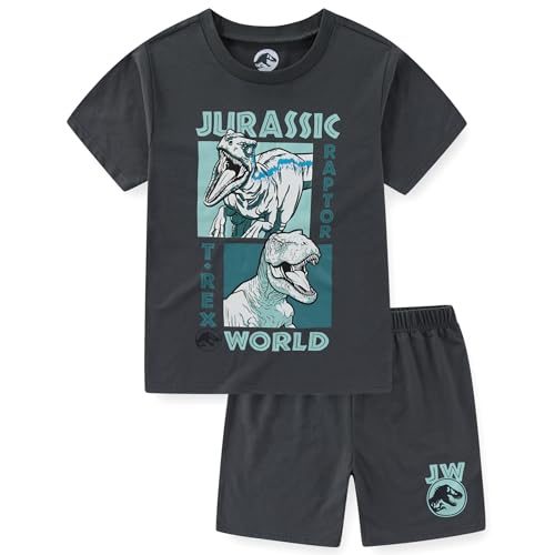 Jurassic World Boys Short Sleeve T-Shirt and Shorts 2 Piece Set for Big Kids
