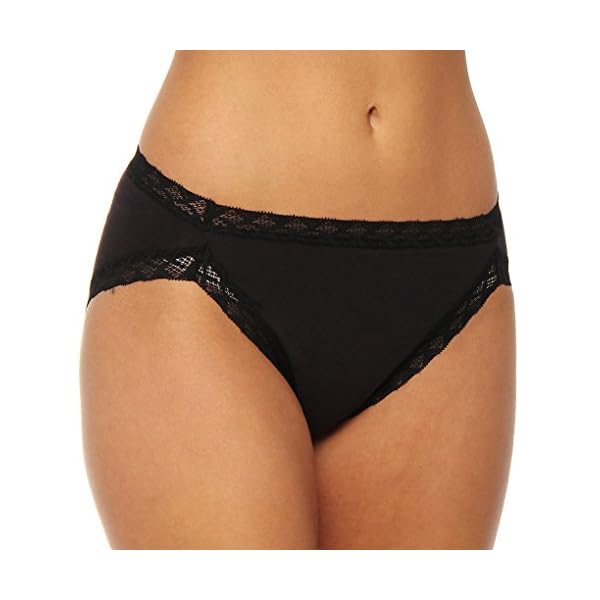 Natori-Womens-Bliss-French-Cut-Panty Natori Women's Bliss Cotton French Cut Panty, Black, Medium