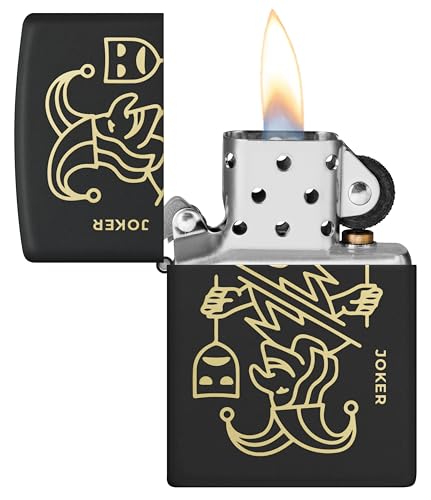 Encendedor Zippo personalizado diseño Joker negro mate miniatura 3