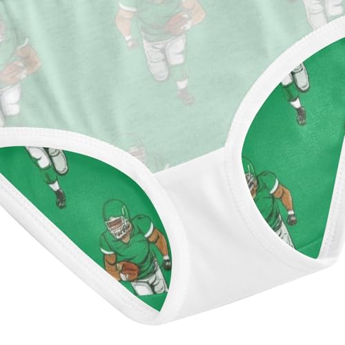 Football Player Running Green Toddler Underwear Floral 2t Cotton Little Girl Panties Flower Briefs Undies Kids 5