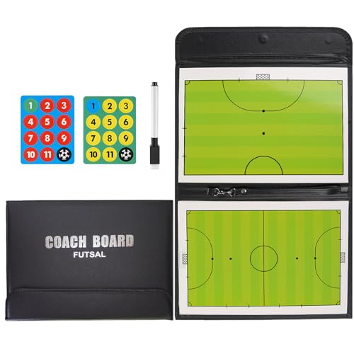 RoseFlower Pizarra Futbol Sala Entrenador, Pizarra Magnetica Futsal Futbol, Pizarra Futsal Futbol Sala con Imanes Lapiceros, Carpeta Tactica Pizarra Tactica Futbol Sala para Entrenadores y Arbitros