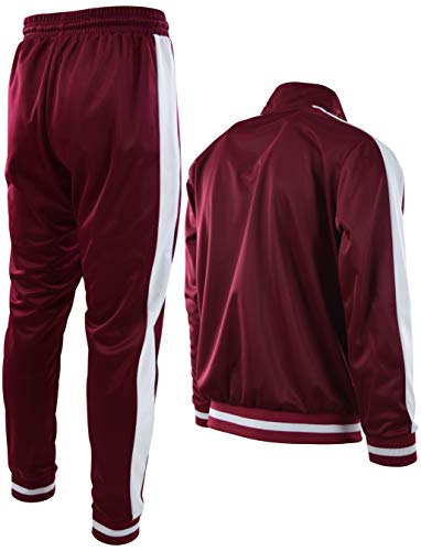 Choiceapparel Mens Athletic 2 Piece Tracksuit Set (Xl, 877-Maroon) #TOP5
