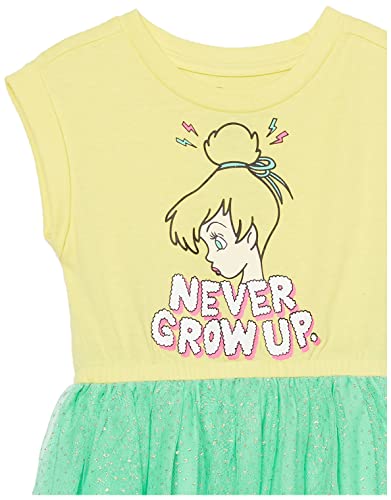Amazon Essentials Disney | Marvel | Star Wars | Frozen | Princess Toddler Girls' Knit Short-Sleeve Tutu Dresses (Previously Spotted Zebra), Tinker Bell, 4T #TOP2