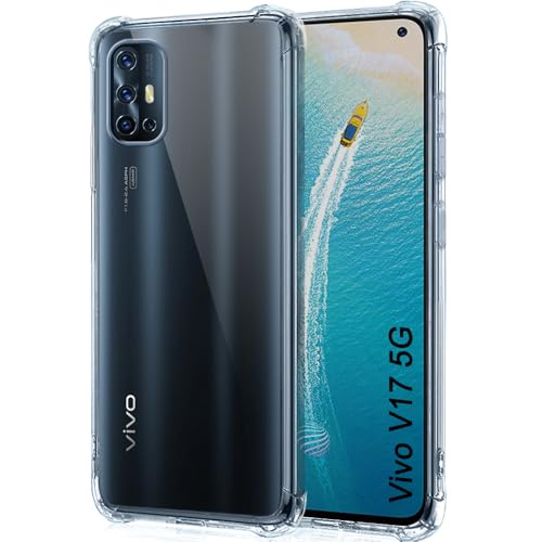 Image of TheGiftKart Crystal Clear Back Cover Case for Vivo V17 | Shockproof Soft TPU Case | Cushioned Edges for Ultimate Protection Back Cover Case for Vivo V17 (TPU, Transparent)