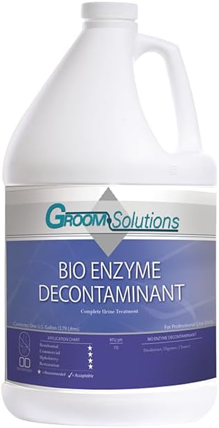 Groom Soultions Bio Enzyme Decontaminant, Complete Urine Treatment for Carpet and Upholstery, 1 Gallon