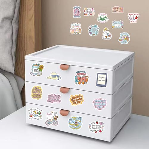 Image of 110PCS Summer Bookish Stickers, Book Stickers Pack for Kindle Laptop Water Bottle, Funny Book Lover Gifts, Summer Reading Program & Paperback Book Day Decals