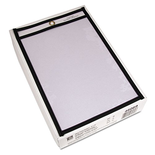 C-Line Stitched Shop Ticket Holders, Both Sides Clear, 6 x 9 Inches, 25 per Box (46069)