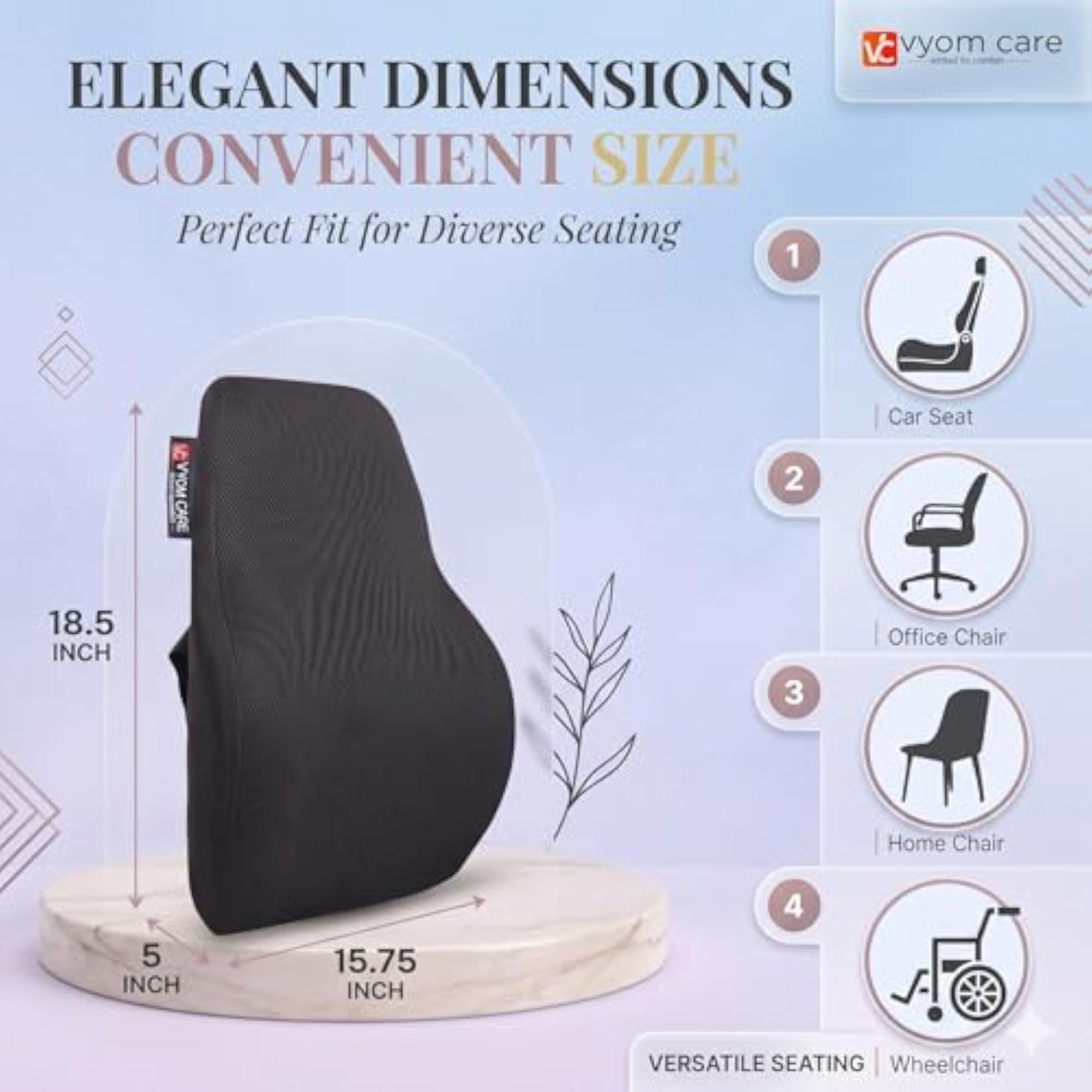 Ergonomic Lumbar Support Cushion for Office Chair