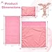 Baby Doll Accessories Bedding Set Soft Blanket Mattress Pillow Dolls Playset Fits 16-18 Inches American Doll Furniture Toy Girls and Boys (Pink)