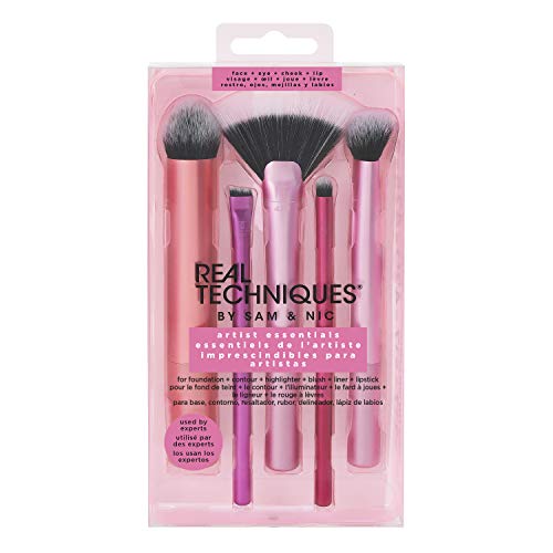 Real Techniques Artist Essentials Conjunto profissional de pincéis de maquilhagem para o rosto