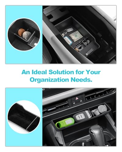 Image of CDEFG 2Pcs for 2026 Mazda CX5 Center Console Organizer for 2026 Mazda CX-5 (S /Select /Preferred /Premium /Premium Plus) Accessories Middle Console Double Trays Storage Box