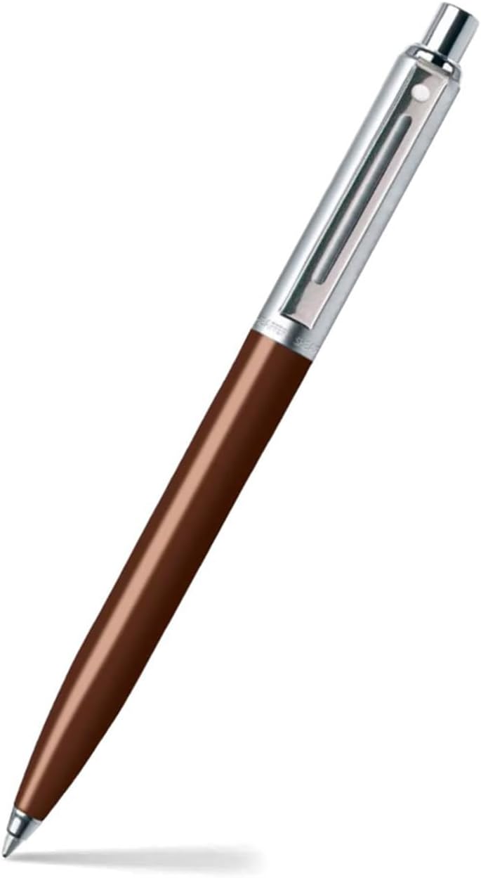 Sheaffer 321 Sentinel Ballpoint Pen Coffee Brown with Chrome Trim | Premium Ballpoint Pen