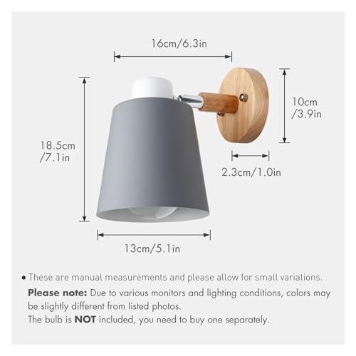 Lámpara de pared para dormitorio con interruptor ideal para leer en la cama 2