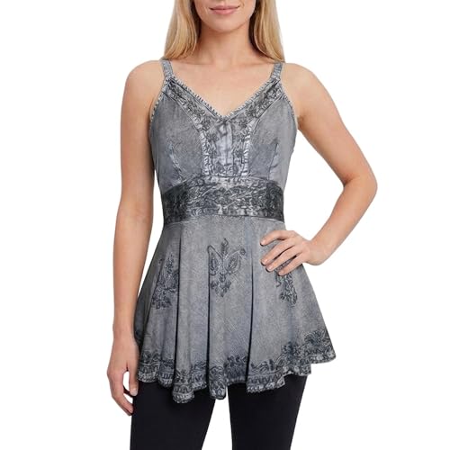 Agan Traders 2026 Women's Summer Blouse - Sleeveless Embroidered Tank