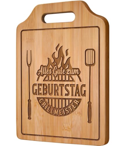 Giftasy Geburtstagsgeschenk für Männer - Graviertes Bambus Schneidebrett Geschenke für Männer Geburtstag Männergeschenke