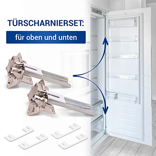 VIOKS Koelkastscharnier, set van 2 deurscharnieren, reserveonderdelen voor 00268698, koelkast, Bosch Siemens koelkast, Bauknecht koelkast, scharnieren voor inbouw, koelkast, deuren - Afbeelding 5