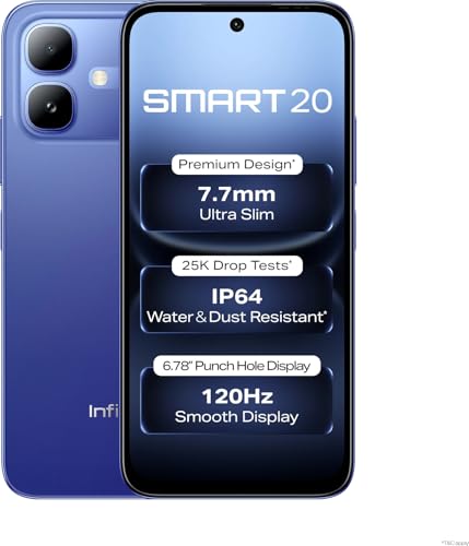 Image of Infinix SMART 20, Cloudline Blue, 4GB RAM, 64GB Storage
