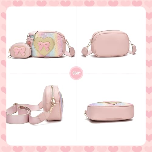 Image of I IHAYNER Birthday Gifts for Girl Kids Purse Little Girls Purse Crossbody Bag for Women Small Travel Shoulder Bags for Girls (Pure Purple)