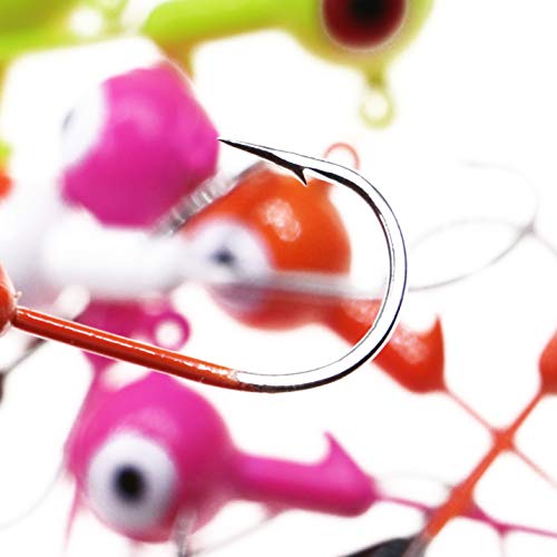 image for Temorah Fishing Lures Jig Heads,Ball Heads 1/32oz-1/2oz,Sharp Fishing 