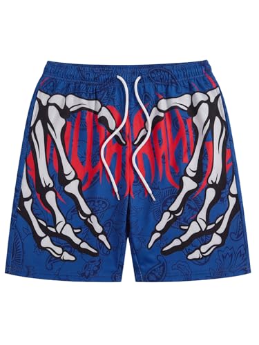 SHENHE Men's Summer Y2K Shorts Goth Graphic Print Streetwear