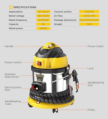 Automotive Engine Intake Pipe Valve Clean Machine Valvetronic System Walnut Powder Sand Carbon Deposits Cleaner Automotive Cleaning Tools Walnut Sand DE-Carbon Cleaner Engine System Cleaners 110/220V