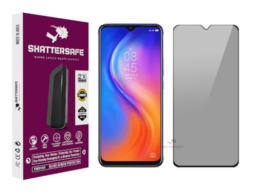 Image of Anti-Spy Privacy Tempered Glass Compatible For Tecno Spark 6 Air [Pack of 1]. 9H Hardness, Anti-Scratch, Edge-to-Edge Protection With Easy Installation Kit & Case Friendly Fit.