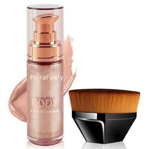 Aceite Iluminador Corporal, Body Highlighter Öl Shimmer Körperöl, Líquido Brillante, Brillo Corporal, Brillo Natural del Cuerpo, Idratante Liquido Luminizer para Cara Cuerpo Piernas (Oro Champán)