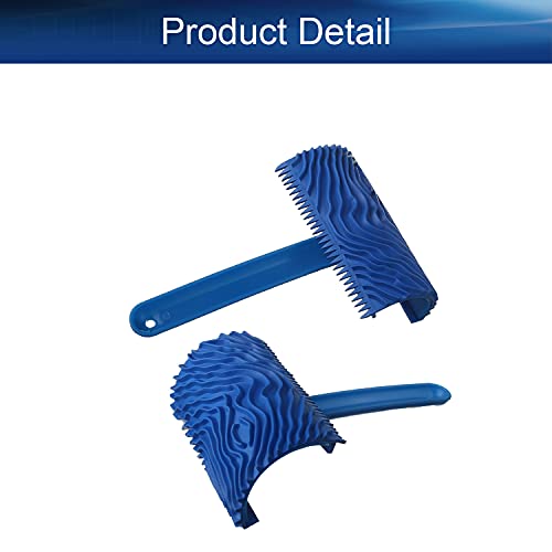 Heyiarbeit Wood Graining Painting Tool, Art Paint Rubber Wood Graining Diy Tool, For Wall Painting Decoration Diy, Ms17 Set, Blue, 1 Pcs #TOP3