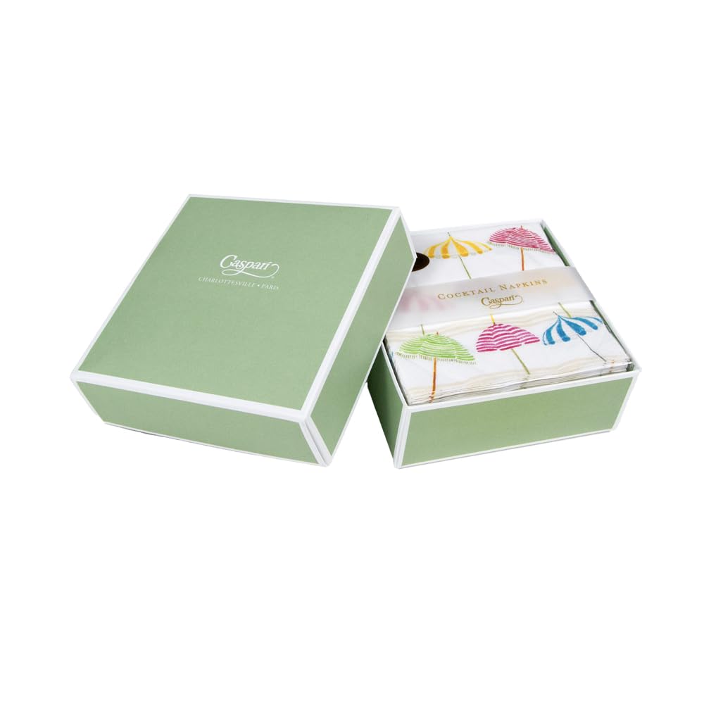 Servilletas De Papel Para Cóctel Con Diseño De Sombrilla - 20 Unidades Por Paquete - 10x10 Cm Desplegadas - Reciclables