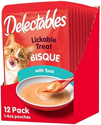 Hartz Delectables Bisque Lickable Wet Cat Treats-12 Pack-Tuna - 3270011057