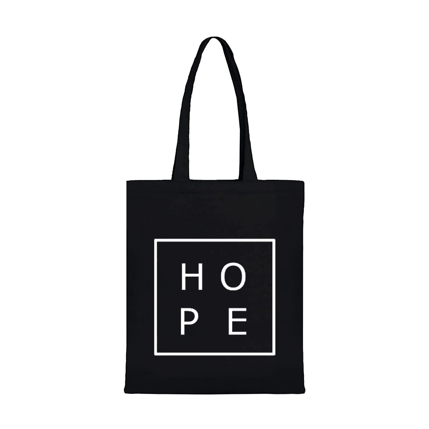 Clapcart Black Canvas Tote Bag for Women | Printed Multipurpose Cotton Bags | Cute Hand Bag for Girls (Hope Print) (B0CB4T7JLY) Amazon Price History, Amazon Price Tracker