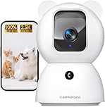 2.5K Security Camera Indoor, Non-Subscription AI Person/Pet/Cry Detection, 4MP Pet/Dog/Cat Camera w/Phone App, Pan Tilt 2.4GHz WiFi Cameras for Home Security, Full Duplex 2-Way Audio, Night Vision